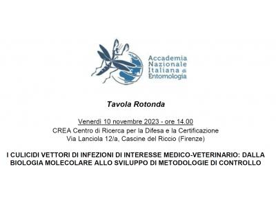 Tavola Rotonda. I culicidi vettori di infezioni di interesse medico-veterinario: dalla biologia allo sviluppo molecolare di controllo